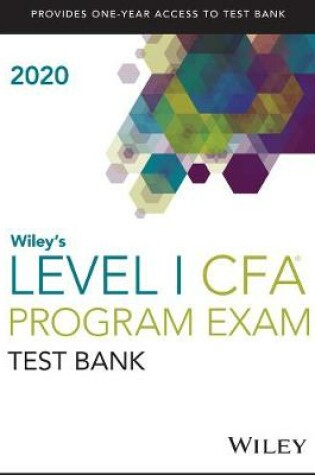 Cover of Wiley′s Level I CFA Program Study Guide + Test Bank 2020