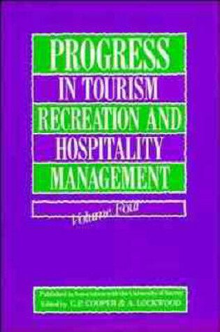 Cover of Progress in Tourism, Recreation & Hospitality V 4