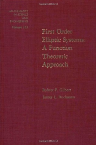 Cover of First Order Elliptic Systems