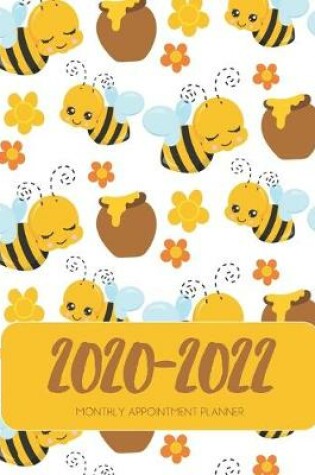 Cover of 2020-2022 Three 3 Year Planner Honey Bees Monthly Calendar Gratitude Agenda Schedule Organizer