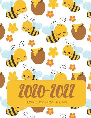 Book cover for 2020-2022 Three 3 Year Planner Honey Bees Monthly Calendar Gratitude Agenda Schedule Organizer