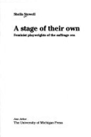 Cover of Stage of Their Own CB