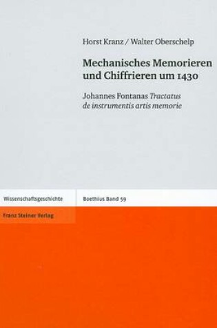 Cover of Mechanisches Memorieren Und Chiffrieren Um 1430