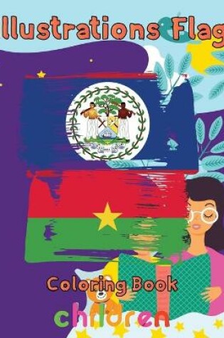 Cover of Illustrations Flag Coloring Book children