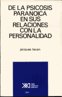 Book cover for de La Psicosis Paranoica En Sus Relaciones Con La Personalidad