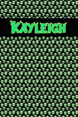 Cover of 120 Page Handwriting Practice Book with Green Alien Cover Kayleigh