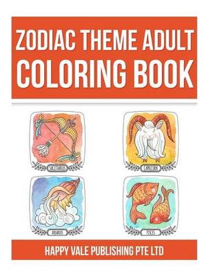 Book cover for Zodiac Theme Adult Coloring Book