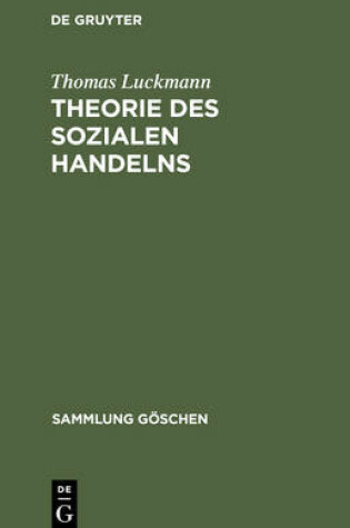 Cover of Theorie Des Sozialen Handelns