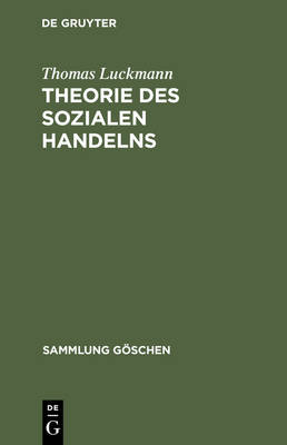 Book cover for Theorie Des Sozialen Handelns