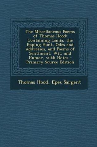 Cover of The Miscellaneous Poems of Thomas Hood