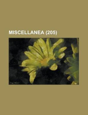 Book cover for Miscellanea (205)