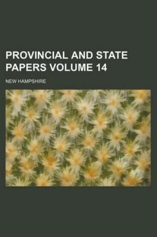 Cover of Provincial and State Papers Volume 14