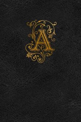 Book cover for Old Gold Monogram Journal - Letter a
