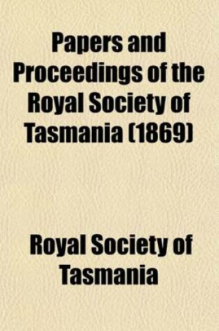 Cover of Papers and Proceedings of the Royal Society of Tasmania (105)