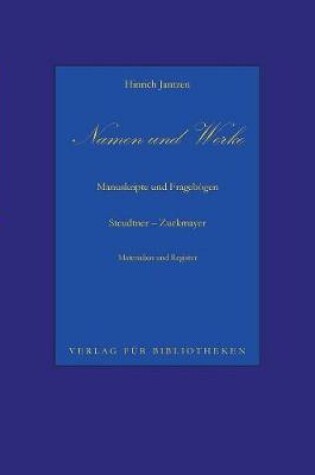 Cover of Namen und Werke