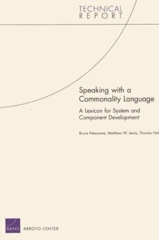 Cover of Speaking with a Commonality Language