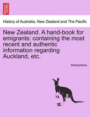 Cover of New Zealand. a Hand-Book for Emigrants