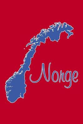 Book cover for Norge - Red, White & Blue Lined Notebook with Margins (Norway)