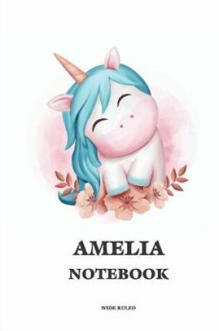Cover of Amelia Wide Ruled Notebook