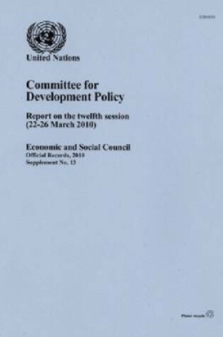 Cover of Report of the Committee for Development Policy