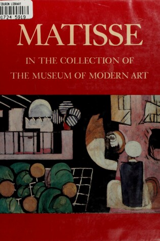 Cover of Matisse in the Collection of the Museum of Modern Art