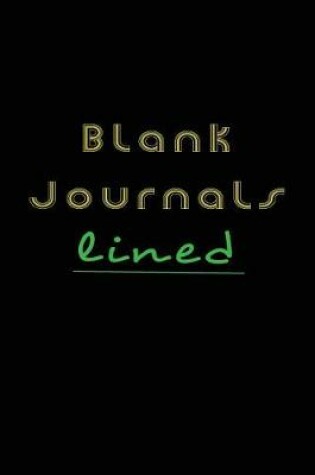 Cover of Blank Journals Lined