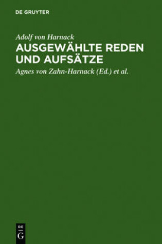 Cover of Ausgewahlte Reden Und Aufsatze