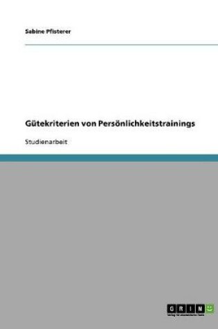 Cover of Gutekriterien von Persoenlichkeitstrainings