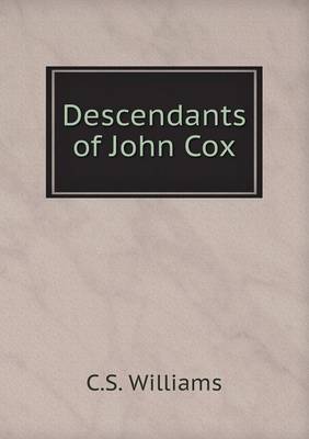 Book cover for Descendants of John Cox