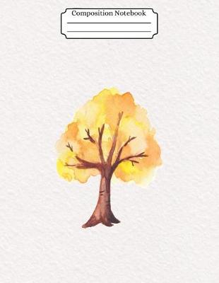 Book cover for Composition Notebook Watercolor Tree Design Vol 15