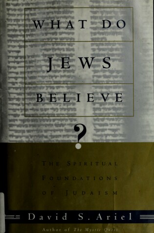 Cover of What Do Jews Believe?