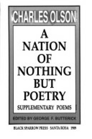 Cover of A Nation of Nothing But Poetry