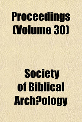 Book cover for Proceedings (Volume 30)