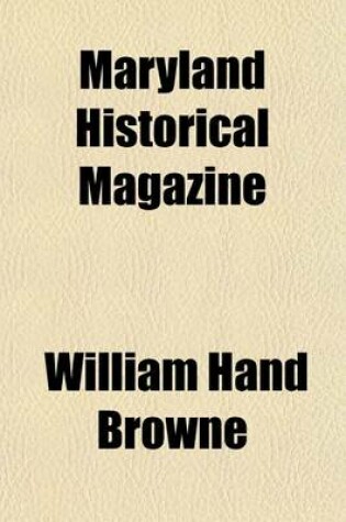 Cover of Maryland Historical Magazine (Volume 16 )