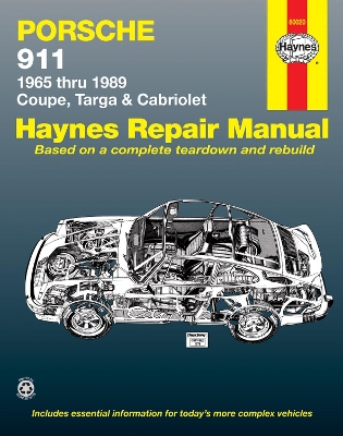 Book cover for Porsche 911 (1965-1989) for Coupe, Targa & Cabriolet Haynes Repair Manual (USA)