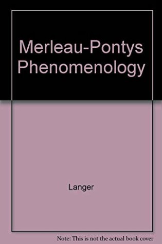 Cover of Merleau-Pontys Phenomenology