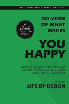 Book cover for Do More of What Makes You Happy, Start Each Day With A Grateful Heart, Undated Daily Planner, Blank Write-in (Green)