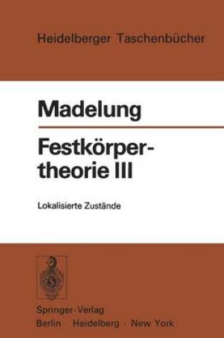 Cover of Festkörpertheorie III