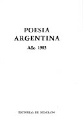 Cover of Poesia Argentina Ano 1983
