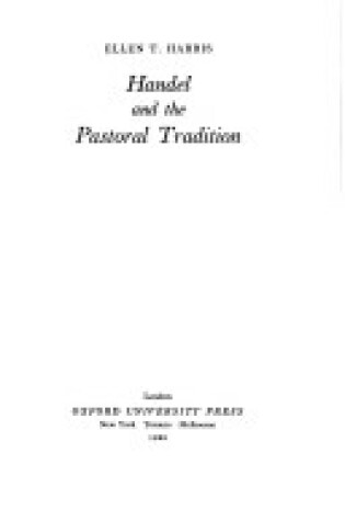 Cover of Handel and the Pastoral Tradition