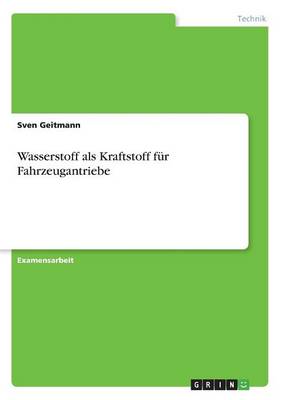 Book cover for Wasserstoff als Kraftstoff fur Fahrzeugantriebe