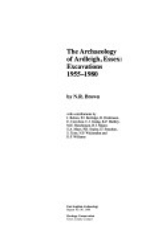 Cover of EAA 90: The Archaeology of Ardleigh, Essex