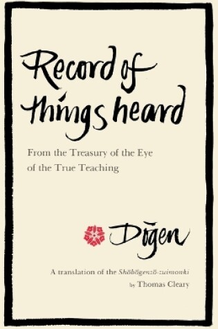 Cover of Record of Things Heard