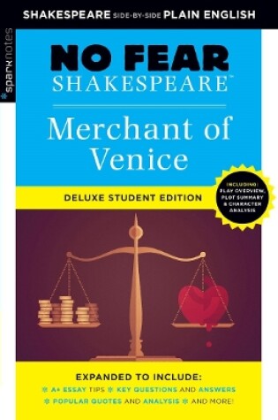 Cover of Merchant of Venice: No Fear Shakespeare Deluxe Student Edition