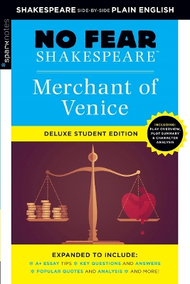 Book cover for Merchant of Venice: No Fear Shakespeare Deluxe Student Edition