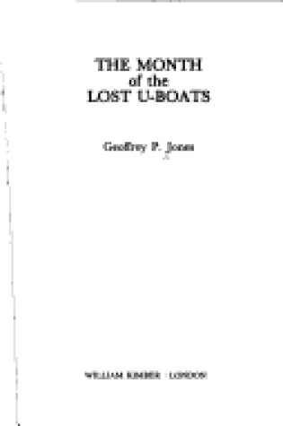 Cover of Month of the Lost U-boats