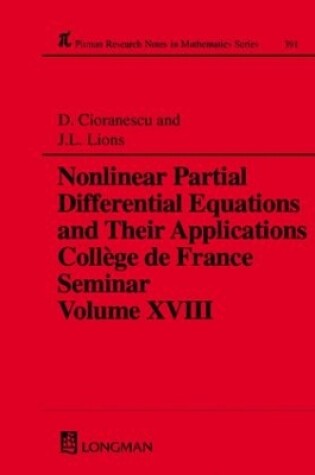 Cover of Nonlinear Partial Differential Equations and Their Applications