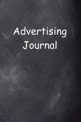 Book cover for Advertising Journal Chalkboard Design