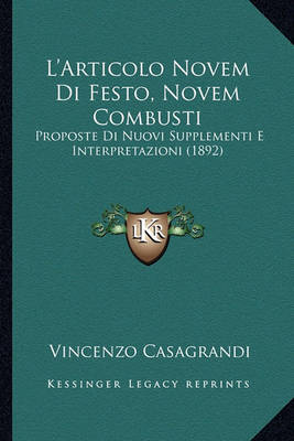 Book cover for L'Articolo Novem Di Festo, Novem Combusti