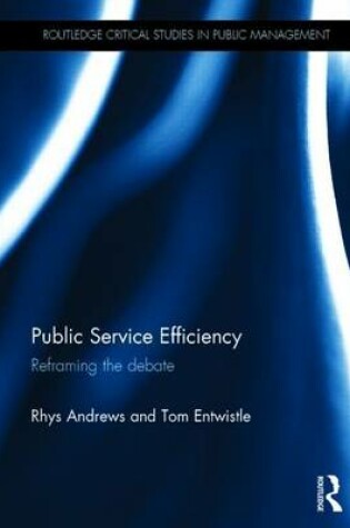 Cover of Public Service Efficiency: Theories and Evidence: Reframing the Debate